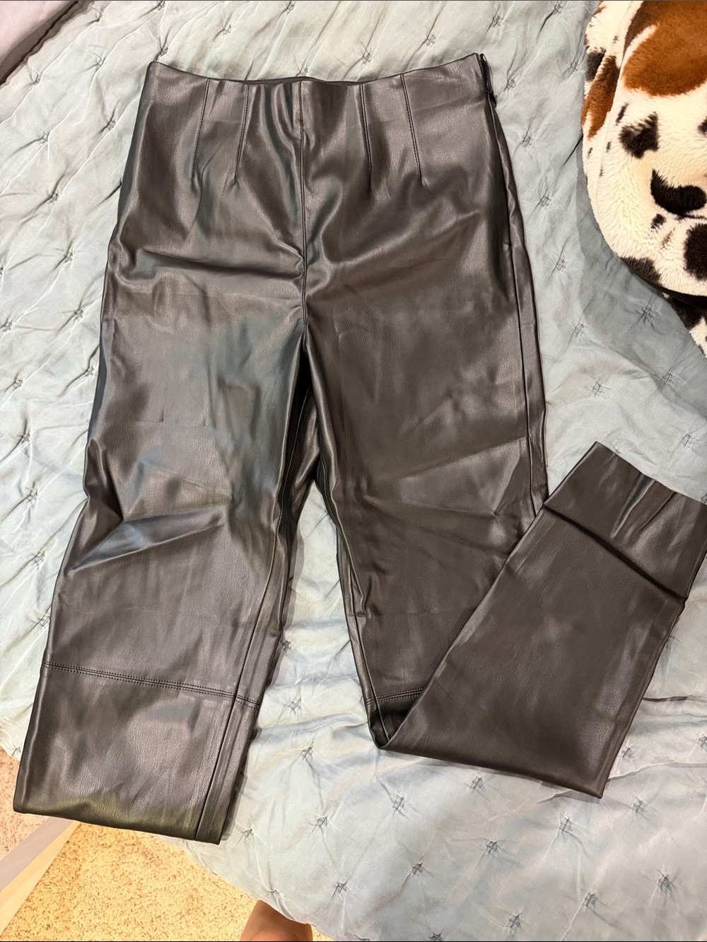 Lulu's Black Faux Leather High-Rise Leggings